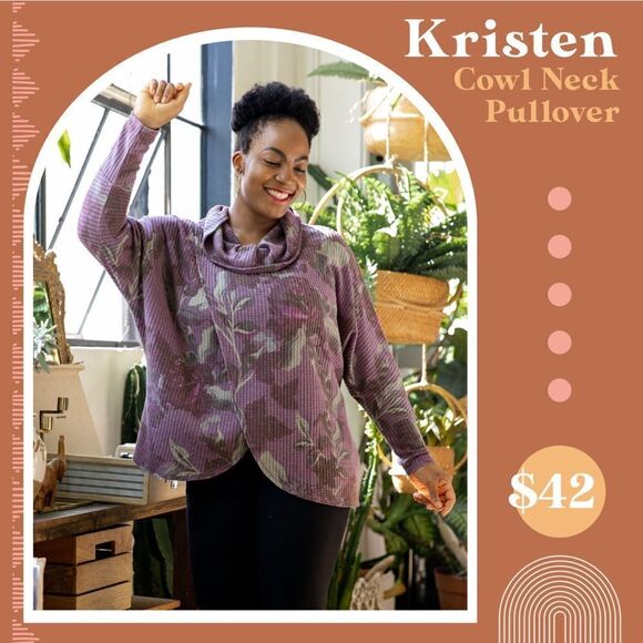 LuLaRoe Womens Small Kristen Cowl Neck Pullover Raw Edge Hem Lightweight Sweater - Picture 16 of 16